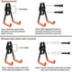 thumbnail image 3 of Soporte de pared para guitarra, almacenamiento de pared, doble gancho (naranja), 2 unidades, 3 of 5
