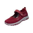 thumbnail image 4 of Women Elderly Mesh Sneakers Everyday Shoes Lightweight Flats Casual Sports Shoes 38 Red, 4 of 8
