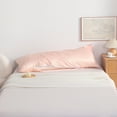 thumbnail image 2 of Lorviah Satin Body Pillowcase, Ultra Soft & Breathable 20"x54" Cover for Hair & Skin, Hypoallergenic, Hidden Zipper Closure, Pink, 2 of 5