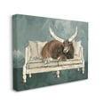 thumbnail image 3 of Stupell Industries Longhorn Bull Laying Living Room Couch Green Gray, 30 x 24, Design by Cindy Jacobs, 3 of 7