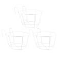 thumbnail image 2 of 3pcs Balcony Plant Pot Holder Hanging Planter Pot Parapet Iron Fence Flower Pot, 2 of 5