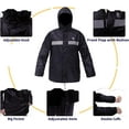 thumbnail image 2 of RainRider Rain Suits for Men Women Waterproof Fishing Rain Jacket Bib Pants Lightweight Reflective 3-Piece Rain Gear, 2 of 6