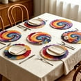 thumbnail image 6 of Round Placemats Set of 6, 15" Woven Table Mats, Non-Slip Heat-Resistant, Washable Dining Chargers, Kitchen Hot Pads, Farmhouse Décor, Wedding & Holiday Use(D), 6 of 8