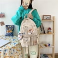 thumbnail image 4 of Mistaha Fashionable Japanese Style Backpack for Girls, Korean Version for High School, College and Middle School Students - Adorable and Cute Rucksack with Double Shoulder Straps in Blue, 4 of 5