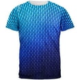 thumbnail image 1 of Halloween Blue Ice Dragon Scales Costume All Over Mens T Shirt, 1 of 2