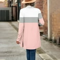 thumbnail image 4 of Jtjvou Trendy Tops Open Front Lightweight Cardigan for Women Soft Thin Cardigans Casual Loose Long Sleeve Breathable Cover Ups Dusters Plus Siz High Low Hem Pink L, 4 of 7
