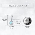 thumbnail image 4 of Butterfly Filigree Teardrop Drop Dangle Earrings Moonstone Leverback Earrings Sterling Silver Jewelry For Women, 4 of 4