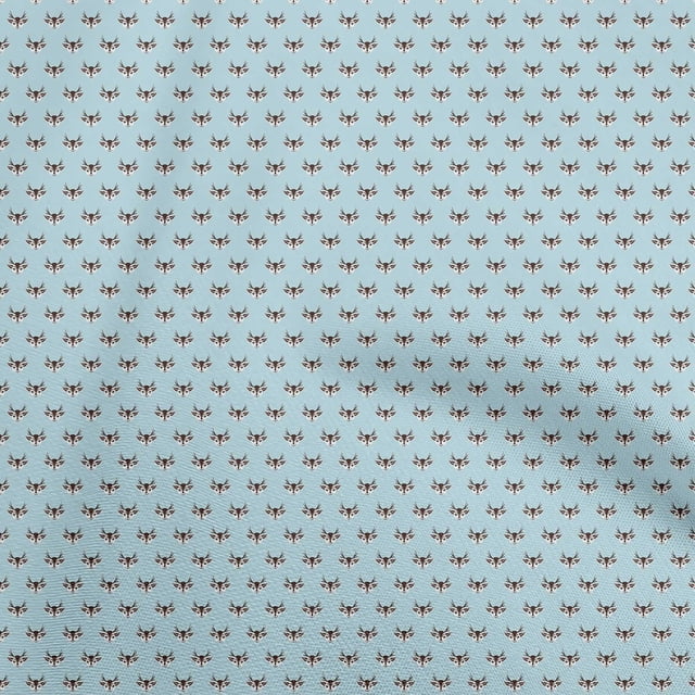 oneOone Rayon Light Blue Fabric Animal Fabric For Sewing Printed Craft Fabric By The Yard 56 Inch Wide