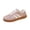 Pink, variant on Willtoo Women's Print lace-up Low-top Flat Sneakers Slip-on Rubber-Soled Slip-Resistant Casual and Stylish Walking Shoes for Work