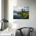 thumbnail image 3 of COMIO  Canvas Print Wall Art View of Dunguaire Castle in Galway Ireland Nature Wilderness Photography Realism Chic Scenic Colorful Rustic Ultra for Living Room, Bedroom, 3 of 4