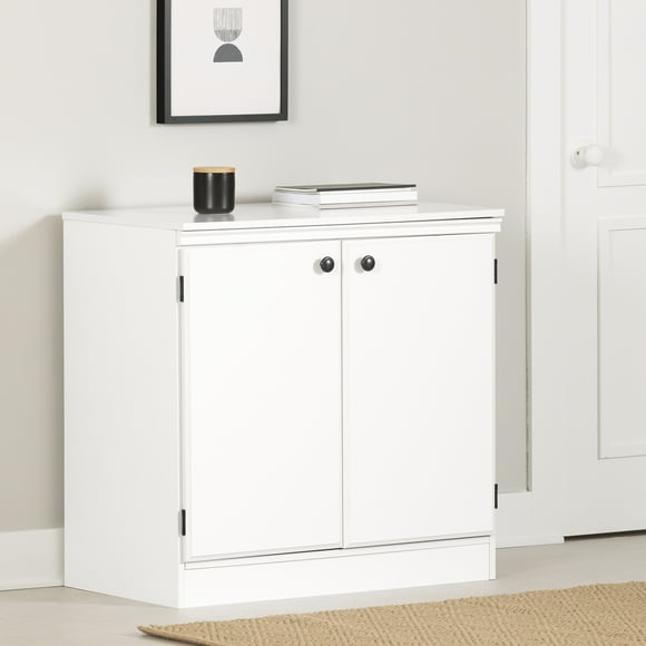 South Shore Morgan Small 2-Door Storage Cabinet, in Pure White