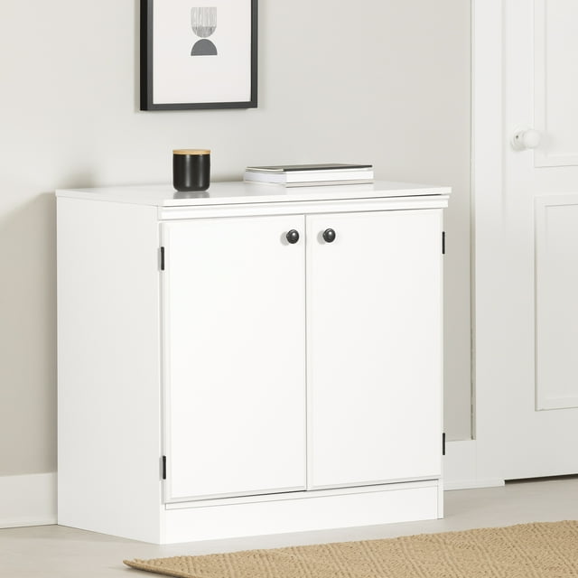 South Shore Morgan Small 2-Door Storage Cabinet, in Pure White