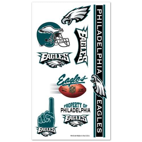 Amazoncom  WinCraft NFL Philadelphia Eagles Face Tattoos Team Colors  One Size  Sports  Outdoors