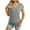 Gray, variant on Karight Womens V Neck Cap Sleeve T Shirts Banded Bottom Top Loose Fit Short Sleeves Tee Casual Summer Basic Tops