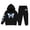 Black*, variant on RUTAYY Girls 2 Piece Outfit Butterfly Print Long Sleeve Hooded Sweatshirt with Pocket Drawstring Sweatpants Kids Gathering Outfits Khaki