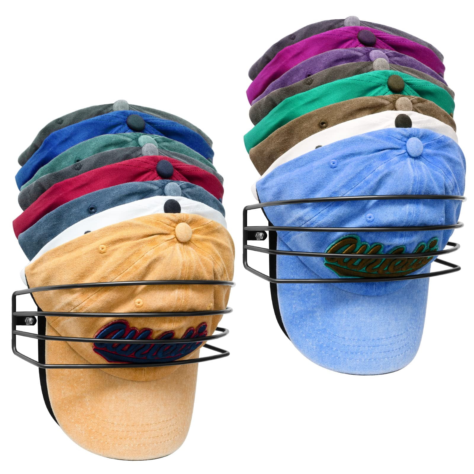 Hweilai 2 piece Metal cap organizer for baseball caps Walmart