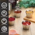 thumbnail image 4 of Potchen 60 Pcs Stainless Steel Sauce Cups Bulk, 2.5 Oz Metal Ramekins Dipping Sauce Cups Condiment Bowls Reusable Stackable Round Individual Dipping Bowls Mini Containers for Kitchen Restaurant, 4 of 7