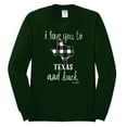 thumbnail image 2 of Wild Bobby, I Love You To Texas And Back Plaid Pop Culture Mens Long Sleeve Shirt, Forest Green, 2XL, 2 of 3