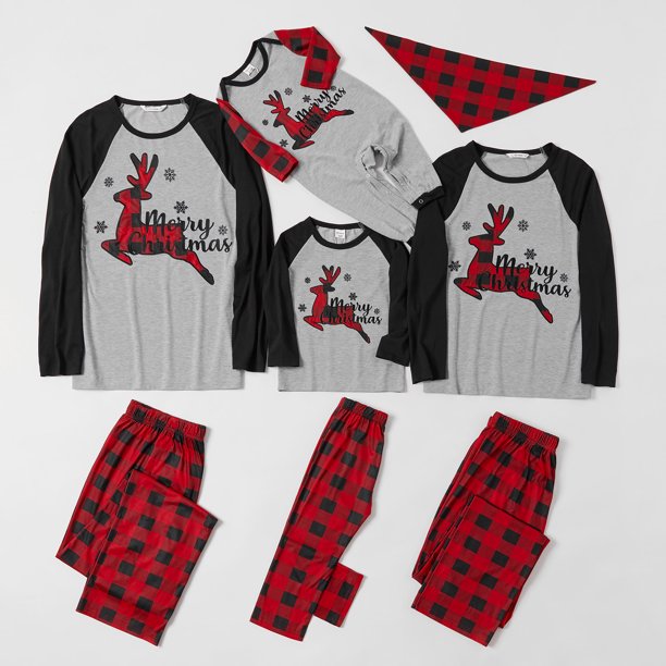 PatPat Christmas Pajamas Set Mosaic Family Matching Reindeer - Walmart.ca