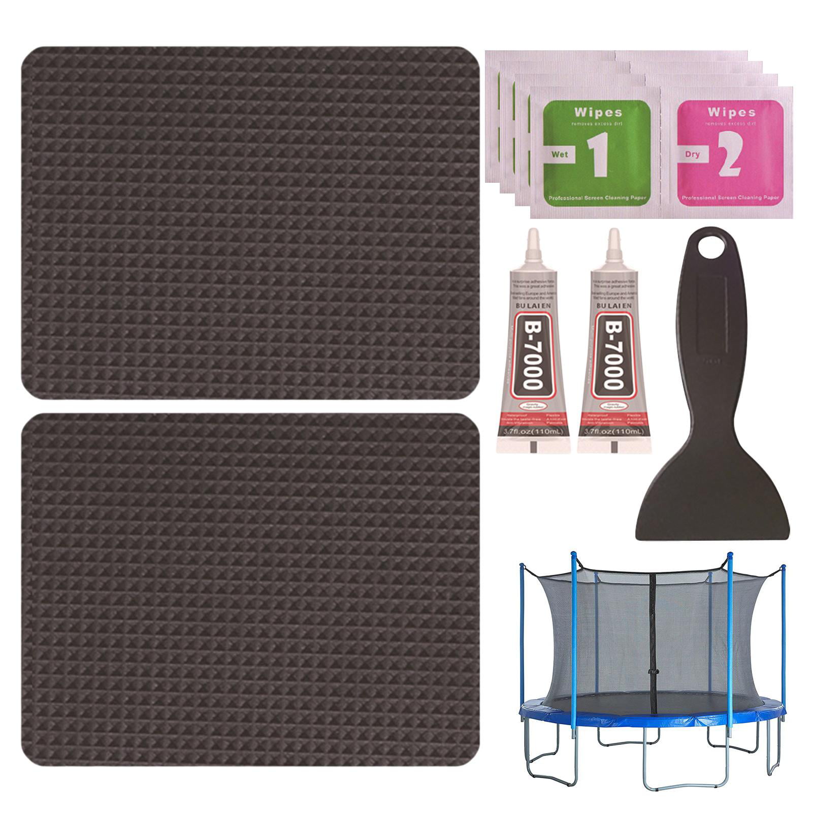 Trampoline Patch Repair Kit Replacement Rectangular Repair Patches with Glue