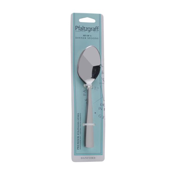 Juego de cucharas para cenar Pfaltzgraff Danford de acero inoxidable, 6 unidades x 6