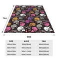 thumbnail image 3 of Rateoe Halloween Skeleton Print Fuzzy Fleece Throw Blanket Extra Large,Super Soft,Fluffy and Warm Blankets for Couch,Bed,All Season Use (40"x30"), 3 of 8