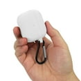 thumbnail image 4 of Insten Silicone Case Compatible with Airpods 3 3rd Gen 2021 Earbuds Protective Cover, Front LED Visible, with Carrying Keychain for Girls Women Boys Men, White, 4 of 8