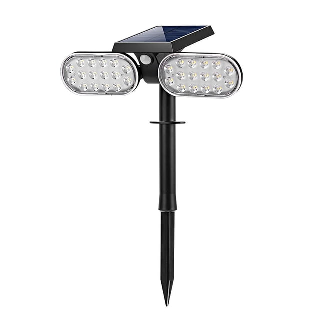Luz De Suelo De Paisaje, Doble Cabezal, Iluminación De 270 Grados, 2200Mah, Energía Solar, Ip65, Lámpara De Césped Impermeable Para Pasarela De Jardín Methold HA013213-00