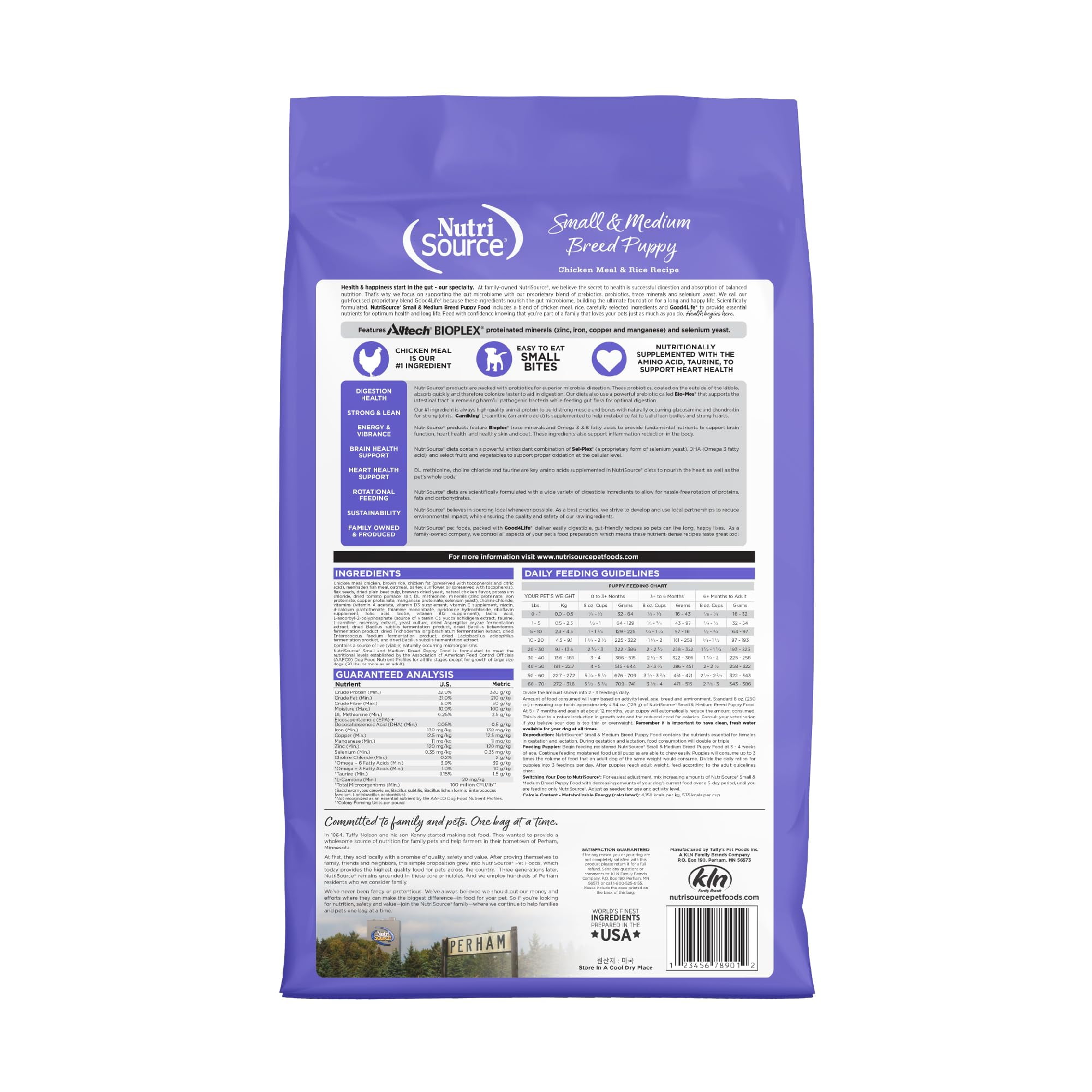 NutriSource Small & Medium Breed Puppy Chicken Meal & Rice Recipe Dog Food 12 lb