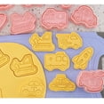 thumbnail image 4 of Cortadores de galletas para vehículos de transporte, cortador de estampado con tema de transporte de 8 piezas para galletas, pasteles, queso y hornear, 4 of 5