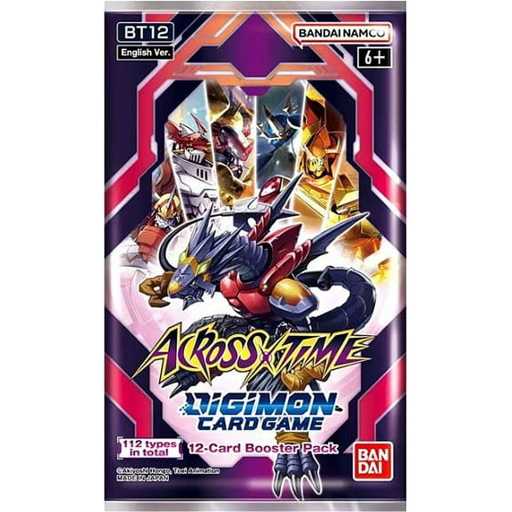 Digimon Trading Card Game Across Time Booster Pack (12 Cards)