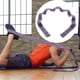 thumbnail image 4 of Cinturón elástico de yoga con correa para tirar, banda de estiramiento para Pilates, gimnasio y gimnasia para niñas. 9 Bucles violeta, 4 of 9