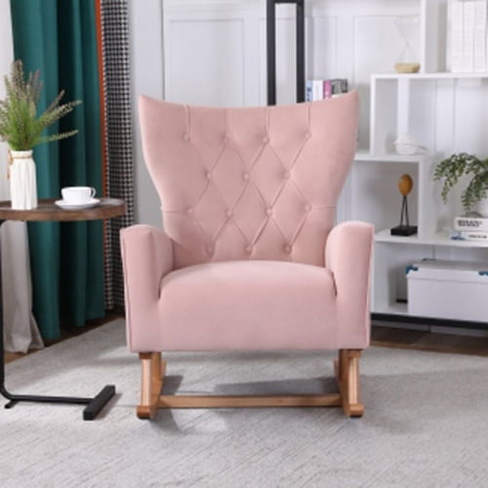 Pink velvet glider deals