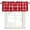 Red, variant on Purple Plaid Rod Pocket Curtain Valance, Modern Art Checkered Farmhouse Farmhouse Window Valance for Living Room, Bedroom, Kitchen 60"W x 18"L
