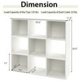 thumbnail image 4 of Giantex 9-Cube Bookshelf, Wooden Open Bookcase, Freestanding Storage Display Shelf, 4 of 8