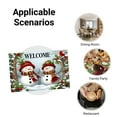 thumbnail image 5 of JOOCAR Welcome Snowmen Christmas Holiday Scene Linen Table Mats Set of 4 for Home Kitchen Table Decor 12x18 inch, 5 of 5