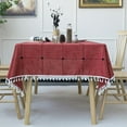 thumbnail image 5 of Tablecloth Cotton Linen Anti-splash Table cloth Burlap tablecloth Kitchen Table cloth Buffet Table cloth Rectangular table cloth Rectangular Table, 55 "" x55" ", 5 of 5