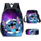 thumbnail image 4 of Disney-mochila de Anime de Lilo & Stitch para niños, Bolsa Escolar con figuras de dibujos animados de una sola capa, bolsa de almacenamiento de viaje, regalos, 4 of 5