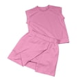 thumbnail image 3 of Shinyii Girls Casual Athletic Outfits Solid Cap Sleeve Tee Skort Set, 2-Piece, Sizes 2-8, 3 of 8