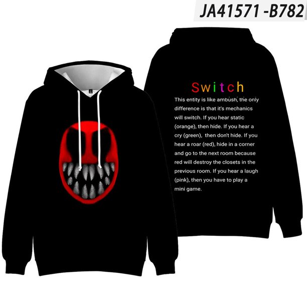 Roblox-Jersey informal con capucha para adultos y niños, Jersey holgado con capucha, figura de Escape de la puerta, juego circundante, moda 3D, nuevo