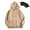 Khaki, variant on HAiming Womens Oversize Pullover Hoodies Long Sleeve Casual Solid Color Drawstring Hooded Sweatshirt with Pocket