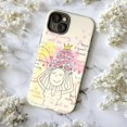 thumbnail image 5 of Cute Positive Vibes Phone Case, Hand Drawn Girl with Heart Crown and Inspirational Quotes, Whimsical Artistic Cover for iPhone 16 15 14 13 12 11 Pro Plus Mini, 5 of 6