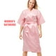 thumbnail image 2 of KAKOWELY Bata de baño con cuello en V para mujer, bata de dama de honor, bata de novia, bata cómoda, 2 of 5
