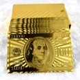 thumbnail image 2 of Naipes creativos con patrón de moneda de $ 100 Sunnimix chapado en oro 9 × 6 × 2cm dorado, 2 of 7