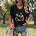 thumbnail image 2 of DHFJKG Short Sleeve Graphic Tee Women Dandelion Flower Print Crew Neck Loose Fit T Shirt Casual Daily Wear Soft Tops, 2 of 4
