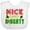 AA-White, variant on Inktastic Nice Until Proven Naughty with Holly and Gingerbread Man Boys or Girls Baby Bib
