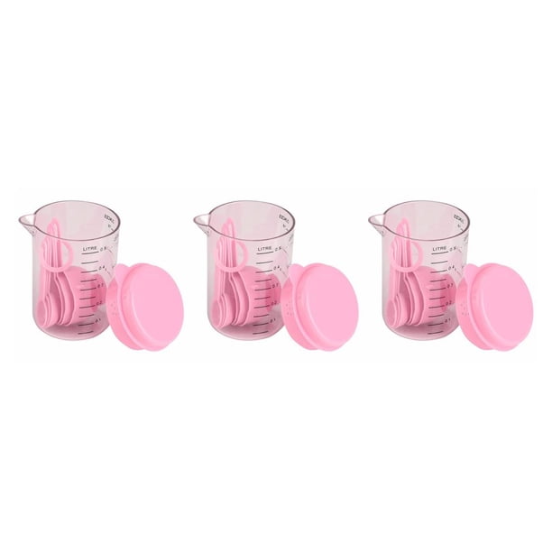 Matsuzay 7 unids/set taza medidora con cucharas utensilios de cocina cucharas accesorios panadería profesional para de medición rosa Type1 NO1 Matsuzay CBP032469