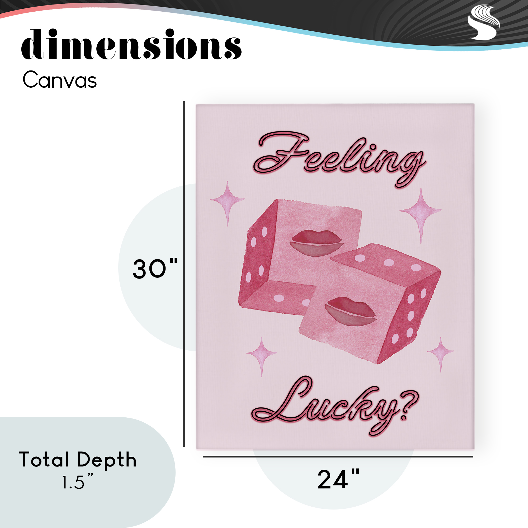 Feeling Lucky? Dice Canvas Wall Art, design by Nina Jacobs