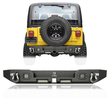 VIJAY steel Front Bumper & Rear Bumper For 1997-2006 Jeep Wrangler TJ