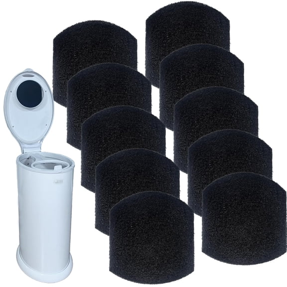 YANTONG 10 Pack Baby Diaper Pail Deodorizer Refills Compatible with Ubbi Diaper Pail, Activated Charcoal Deodorizer Filters, Odor Eliminating, Precise fit, Keep Nursery Fresh